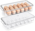 2-Pack 18-Egg Refrigerator Holders with Lids