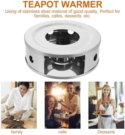 Samlee Stainless Steel Teapot Warmer with Candle Holder - Keep Your