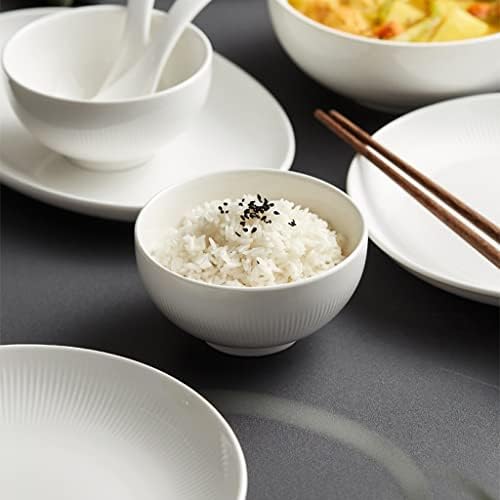 Pasta Bowl Rice Bowl Household Ceramic Salad Bowl White Small Noodle