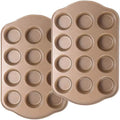 2 Pack Nonstick Muffin Pan Set, 12-Cup Heavy Duty Cupcake Baking Pan