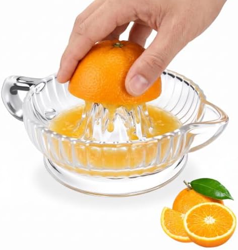 Manual Glass Lemon Squeezer for Fresh Juice
