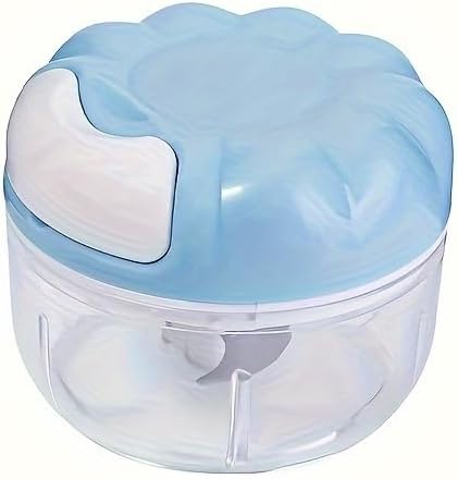 Single Hand Pull Manual Food Chopper, Mini Pull String Garlic Meat