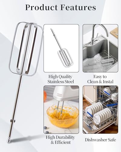 2-Piece Hand Mixer Beater Attachments for Hamilton Beach 62682RZ