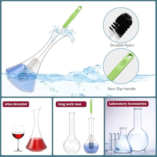 Set of 12 Tube Pipe Cleaners Brush Kit - Bottle & Long Straw Cleaning