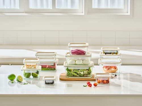 Glasslock Sens 24-Piece Glass Food Storage Set