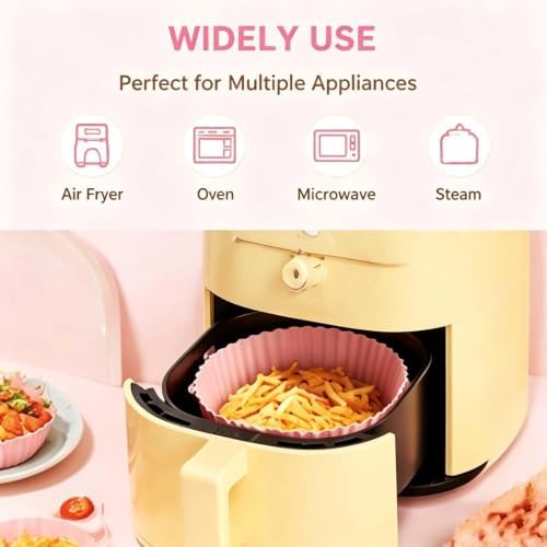 6-Piece Silicone Air Fryer Baking Tray Set