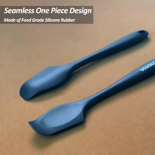 Mini Silicone Spatula, 8" Curved Small Spatula with Shallow Bowl