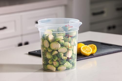 Cambro 2 Pack 4 Quart Food Storage Containers with Lids