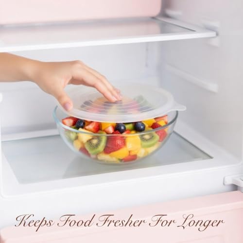 Reusable Silicone Food Storage Lids, 6 Pack