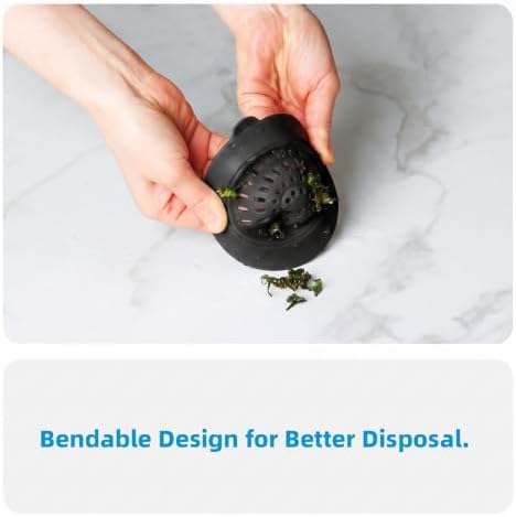 4 Pack Silicone Kitchen Sink Drain Catcher with Lid, 4.4" Top / 3"