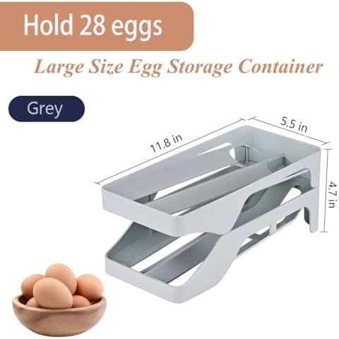 Automatic Rolling Egg Dispenser, 28-Egg Refrigerator Holder