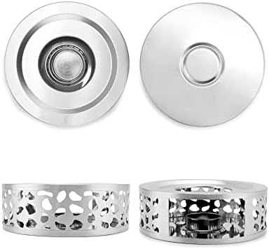 QWORK Tea Kettle Warmer, 2 Pack Brushed Stainless Steel Tea Kettle
