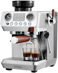 SHARDOR 20 Bar Espresso Machine with Built-In Grinder, Stainless Steel