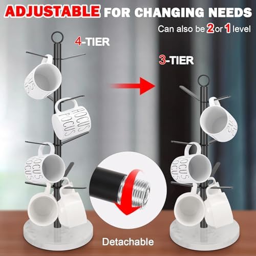 Mug Holder Tree, Coffee Cup Stand Holder, Thick Base Mug Rack for