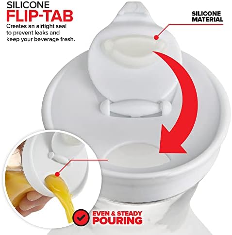 Stock Your Home 50 oz Square Carafes Plastic Juice Carafe with Lids