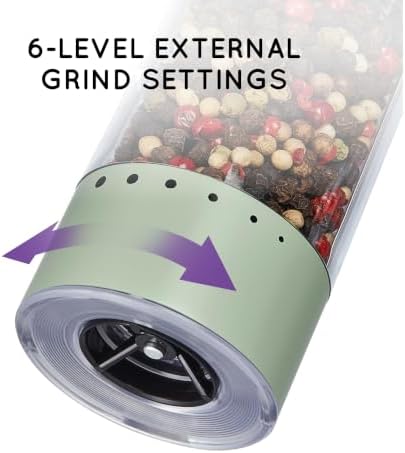 Flendy Rechargeable Salt and Pepper Grinder Set, Charging Base