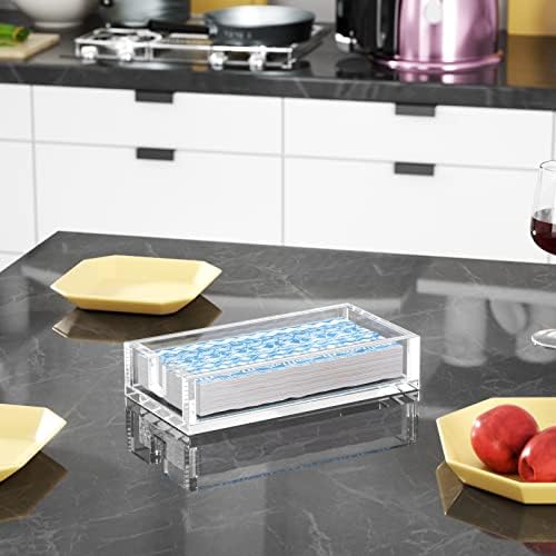HIIMIEI Acrylic Napkin Holder for Bathroom, Clear