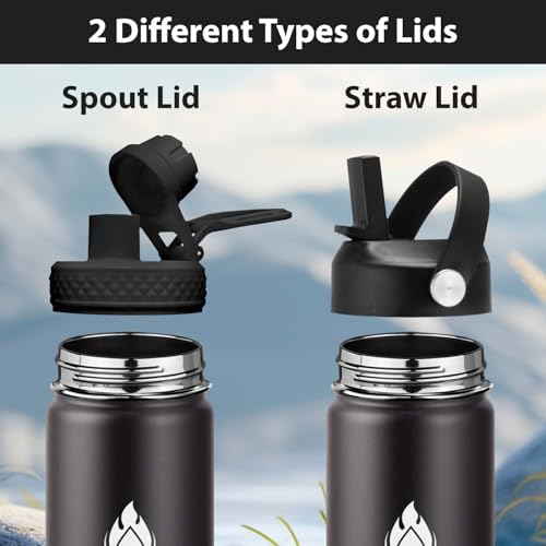 SENDESTAR Insulated Water Bottle 24 OZ, Wide Mouth 24 oz Water Bottle