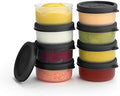 Condiment Cups Containers with Lids- 8 pk. 1.3 oz.Salad Dressing