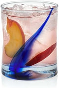 Libbey Blue Ribbon Rock Glasses Set, Artisan-Inspired Four-Dimple