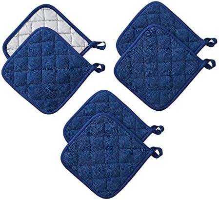 Kitchen Pot Holders Set of 6, 7 x 7 Inch