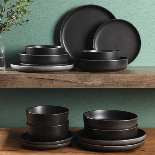 Gibson Elite Pasco 16 Piece (Service for 4) Plates and Bowls Double