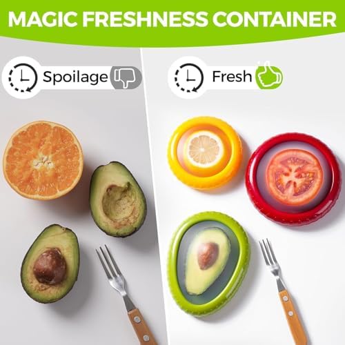 Silicone Fruit and Vegetable Storage Box, Set of 4