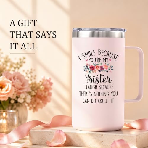 Lifecapido Sister Gifts, 20oz Stainless Steel Insulated Coffee Mug Set