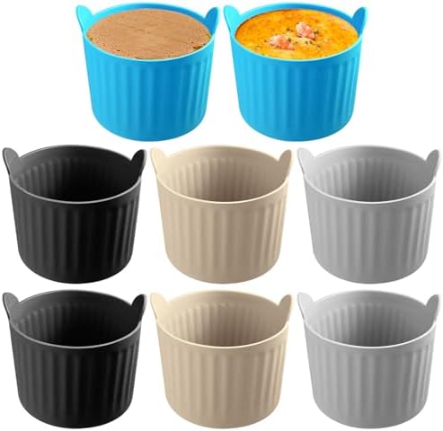 Air Fryer Silicone Baking Cups, Non-Stick Egg Molds for Muffins &