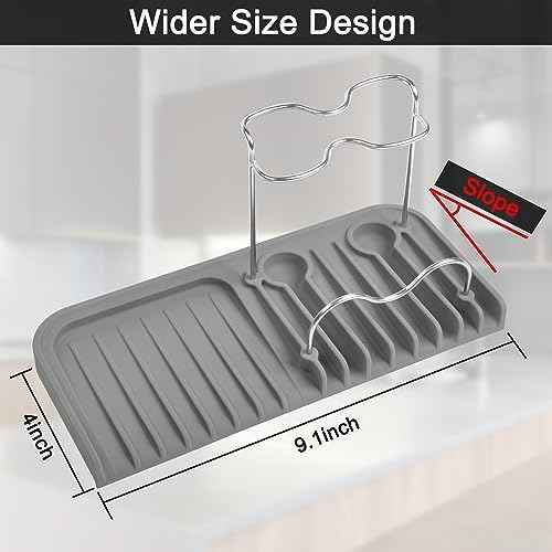 Gosmol Kitchen Sink Dish Brush and Sponge Holder, Gray