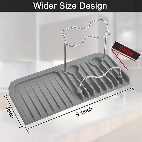 Gosmol Kitchen Sink Dish Brush and Sponge Holder, Gray