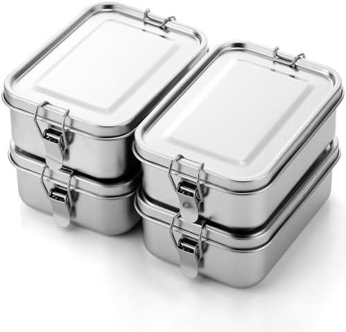 Umigy 4 Pcs Stainless Steel Food Containers