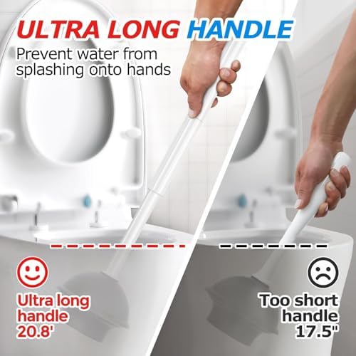 FORASTO 3IN1 Toilet Brush and Plunger Set with Holder
