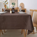 NLMUVW Brown Linen Tablecloth, Chocolate Table Cloth Rectangular