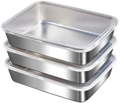 3PCS Stainless Steel Food Storage Containers,Meal Prep Containers