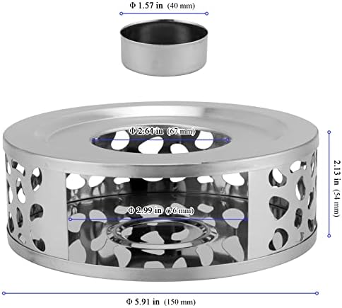 KEILEOHO 3 PCS Teapot Warmer, Stainless Steel Teapot Warmer, Metal