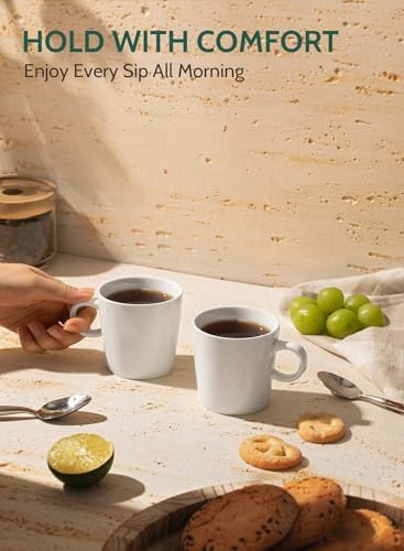 Sweese 5oz Porcelain Espresso Cups Set of 4, Mini Coffee Mugs