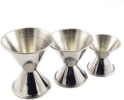 Jigger Set of 3 Stainless Steel Double Jiggers 1 & 2 oz., 3/4 & 1 1/2
