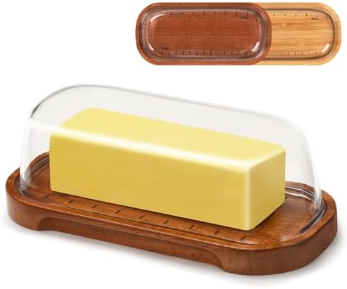 Butter Dish with Lid, Butter Container Holds for East/West Coast