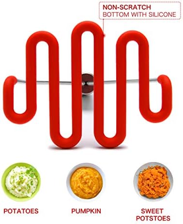 Jell-Cell Potato Masher - Silicone Protect Body with Premuim Stainless