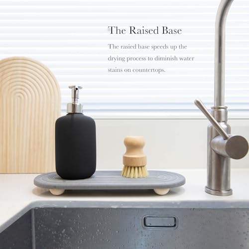 Instant Dry Sink Caddy Organizer – Water Absorbing Stone Tray for