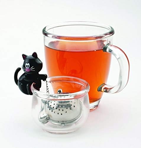Joie Meow Tea Ball Infuser, Steep and Strain Loose Leaf Tea, Securely