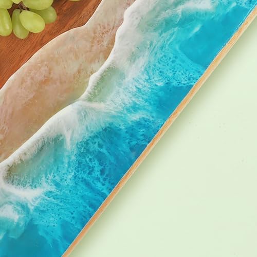 Beach Waves Rectangle Serving Tray with Handles 16"