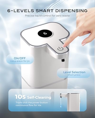 Automatic Soap Dispenser Touchless, 6-Level Adjustable,13.5oz/400ml
