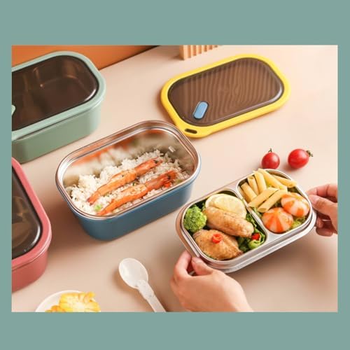 1200ml 2-Layer Hot Food Lunch Box with Spoon