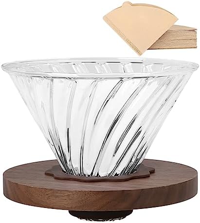 Lalord Pour Over Coffee Dripper with 100 pcs Size 02 Paper Filter