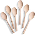 Small Wooden Spoons for Eating, 6-Piece Set, 7.3 Inch Serving Spoons