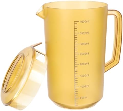 Acrylic Water Pitcher 3500ml with Lid and Scale Design