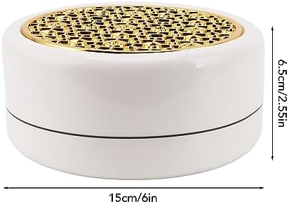 Teapot Warmer, Circular Concave Ceramic Tea Warmer with 11.8cm Gold
