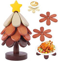 Wooden Trivets for Hot Dishes, Christmas Tree Shape Trivet Set of 4